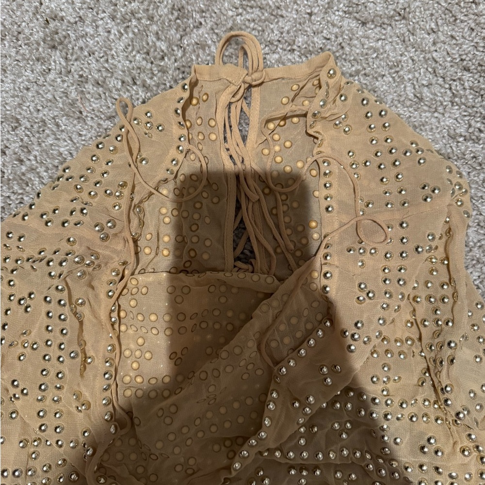 Zara Gold Studded Camisole - Picture 2 of 3